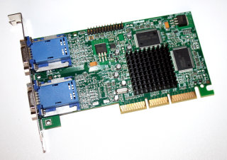 AGP-Grafikkarte Matrox Millenium G450 G45FMDHA32DBF  3,3V/1,5V AGP 4x, 32MB DDR-RAM Dual-Head 2x VGA