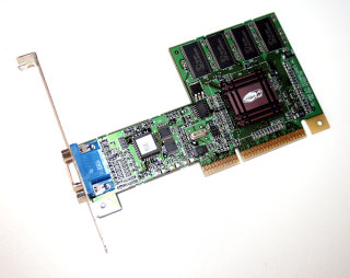 AGP-Grafikkarte ATI 3D Rage 128  3,3V AGP 16 MB SD-RAM   P/N: 109-52100-00