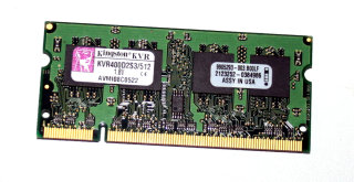 512 MB DDR2 RAM 200-pin SO-DIMM PC2-3200S  Kingston KVR400D2S3/512