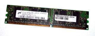 256 MB DDR RAM 184-pin PC-2700U non-ECC  CL2.5  Micron MT4VDDT3264AG-335C1