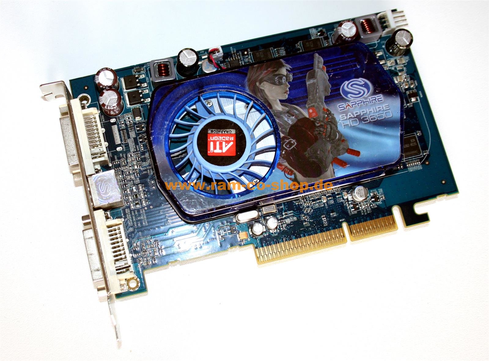 AGP Videocard ATI Radeon HD 3650, 512MB DDR2, 2xDVI/S-Video 'Sapphire, €  57,99