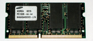 512 MB SO-DIMM 144-pin SD-RAM PC-133 Laptop-Memory  Samsung M464S6453CKS-L7A