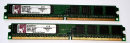 1 GB Kit DDR2-RAM (2 x 512 MB) PC2-6400U non-ECC Kingston...