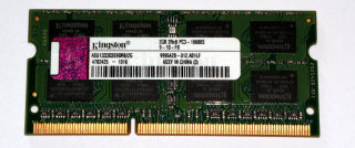 2 GB DDR3 RAM PC3-10600S Kingston ASU1333D3S9DR8/2G