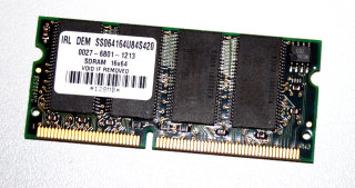128 MB SO-DIMM 144-pin SD-RAM PC-100   Dane-Elec IRL DEM SS064164U84S420