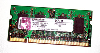1 GB DDR2 RAM 200-pin SO-DIMM PC2-5300S 1,8V  Kingston KVR667D2S5/1G   9931029