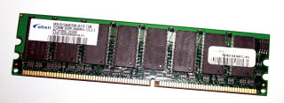 512 MB DDR-RAM 184-pin PC-2100U non-ECC CL2.5  Elixir M2U51264DS8HA1G-75B