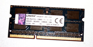 4 GB DDR3 RAM 204-pin SO-DIMM 2Rx8 PC3-12800S   Kingston HP536-727-H41-ELD