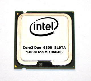 Intel Core2Duo E6300 SL9TA   CPU  2x1.86 GHz 1066 MHz FSB  2MB Sockel 775