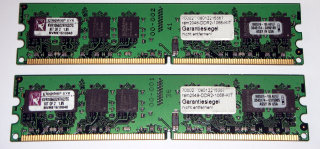 2 GB DDR2-RAM (2 x 1 GB) 240-pin PC2-8500U non-ECC  Kingston KVR1066D2N7K2/2G