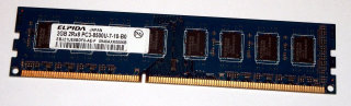 2 GB DDR3-RAM 240-pin DIMM 2Rx8 PC3-8500U non-ECC Elpida EBJ21UE8BDF0-AE-F