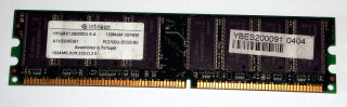1 GB DDR-RAM 184-pin PC-2700U non-ECC  Infineon HYS64D128320GU-6-A