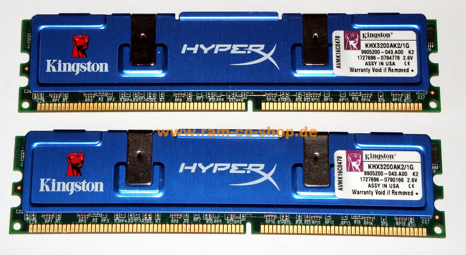 GB DDR-RAM 184-pin HyperX (2 x 512 MB-Kit) PC-3200 'Kingston KHX320