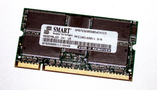 256 MB DDR-RAM 200-pin ECC SO-DIMM PC-2100S  Smart SM5723285D8DWCHIC3