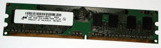 1 GB DDR2-RAM 240-pin 1Rx8 PC2-5300U non-ECC   Micron MT8HTF12864AY-667G1