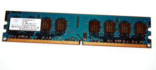 1 GB DDR2-RAM 240-pin  2Rx8 PC2-5300U non-ECC  Nanya NT1GT64U8HA1BY-3C