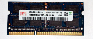 4 GB DDR3-RAM 204-pin SO-DIMM 2Rx8 PC3-12800S  Hynix HMT351S6CFR8C-PB N0 AA