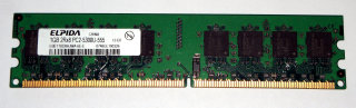 1 GB DDR2 RAM 240-pin PC2-5300U 2Rx8 non-ECC Elpida EBE11UD8AJWA-6E-E