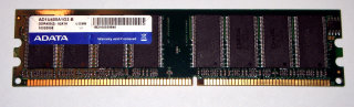 1 GB DDR-RAM 184-pin PC-3200U non-ECC  ADATA AD1U400A1G3-B