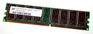 512 MB DDR-RAM 184-pin PC-2100U non-ECC  Micron MT8VDDT6464AG-265D1