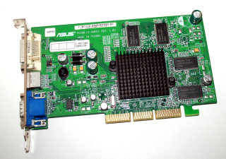 AGP 8x Videocard ATI Radeon 9200SE 128MB DDR VGA/S-Video/DVI  ASUS RV280-LE-A062S