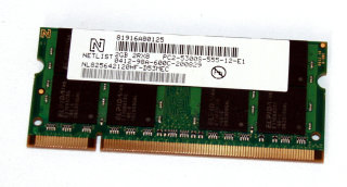 2 GB DDR2-RAM 200-pin SO-DIMM 2Rx8 PC2-5300S CL5  Netlist NL825642120HF-D53MEC