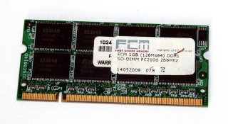 1 GB DDR-RAM 200-pin SO-DIMM PC-2100S