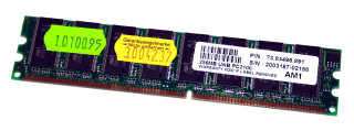 256 MB DDR-RAM 184-pin PC-2100U non-ECC   AM1 P/N: 73.84495.891