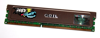 2 GB DDR3 RAM 240-pin PC3-10660U nonECC  CL9  GEIL GV36GB1333C9TC   1,5V