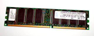 256 MB DDR-RAM 184-pin PC-2100U non-ECC   Mosel Vitelic V826532K04SATG-B0   IBM FRU: 33L3305