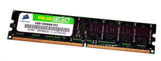 512 MB DDR2-RAM 240-pin PC2-5300U non-ECC  Corsair VS512MB667D2