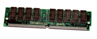 8 MB FPM-RAM 72-pin PS/2 Simm Parity 70 ns Texas Instruments TM248NBK36R-70