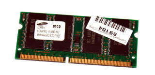 64 MB SD-RAM 144-pin SO-DIMM PC-66    Samsung KMM466S823CT2-F0QC   Compaq 314849-102