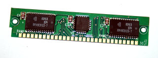 1 MB Simm 30-pin 70 ns 1Mx9 Parity Chips: 2x Samsung KM49C512J-7