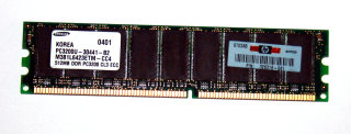 512 MB DDR-RAM 184-pin ECC PC-3200E  CL3  Samsung M381L6423ETM-CC4