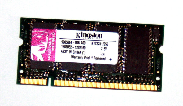 256 MB DDR-RAM 200-pin SO-DIMM PC-2700S   Kingston KTT3311/256   9905064
