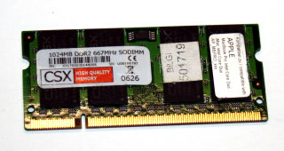 1 GB DDR2 RAM 200-pin SO-DIMM PC2-5300S für Apple MacBook Pro Intel Core Duo