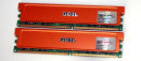 2 GB DDR2-RAM Kit (2x1GB) 240-pin PC2-6400U CL4  non-ECC 2.1V  GEIL GX22GB6400UDC