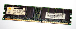 512 MB DDR-RAM 184-pin PC-2700U non-ECC DDR333  Mustang M2064644406N