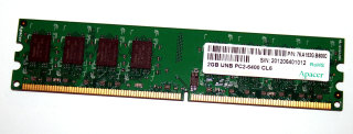 2 GB DDR2-RAM 240-pin PC2-6400U non-ECC  CL6   Apacer P/N: 76.A153G.B600C