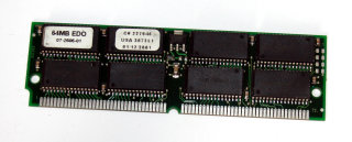 64 MB EDO-RAM 72-pin Simm non-Parity 60 ns 5V/3.3V  Chips: 8x 16X4E 43WVD-SS