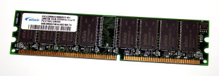256 MB DDR-RAM 184-pin PC-2700U non-ECC CL2.5  Elixir M2U25664DS88B2G-6K