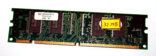 32 MB SD-RAM 168-pin PC-100U non-ECC  3,3V   Samsung KMM366S424BT-GL