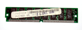 4 MB FPM-RAM 72-pin PS/2 Simm 60 ns  Chips: 8x Vanguard VG264400BJ-6