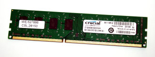 8 GB DDR3-RAM 240-pin PC3-12800U non-ECC 1,5V CL11  Crucial CT102464BA160B.M16FN