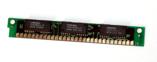 1 MB Simm 30-pin 1Mx9 Parity 3-Chip 70 ns Chips: 2x Toshiba TC514400ASJL-70 + 1x TC51C1000A-70