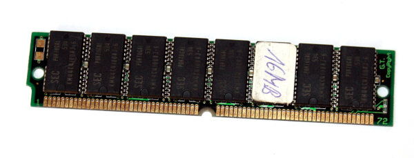16 MB FPM-RAM 72-pin non-Parity PS/2 Simm 60 ns  Chips: 8x Samsung KM44C4100AJ-6