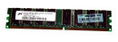 256 MB DDR-RAM 184-pin PC-3200U non-ECC CL3  Micron MT8VDDT3264AG-40BG6