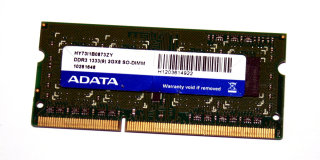 2 GB DDR3-RAM 204-pin SO-DIMM PC3-10600S 1333 (9)  Adata HY73I1B0873ZY