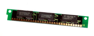1 MB Simm 30-pin Parity 70 ns 3-Chip 1Mx9  Chips: 2x C71C4400AJ-70 + 1x 81C1000A-70